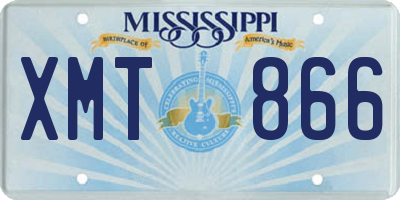 MS license plate XMT866