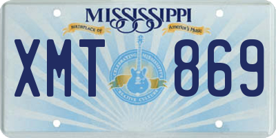 MS license plate XMT869