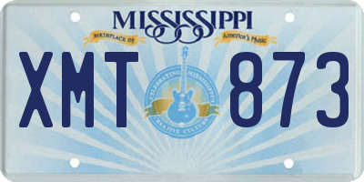 MS license plate XMT873