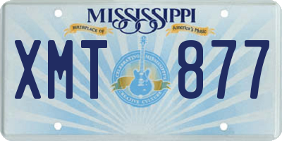 MS license plate XMT877