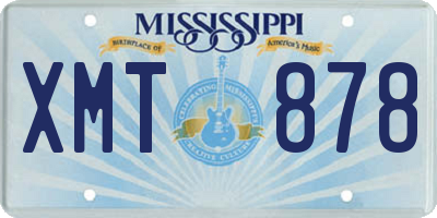 MS license plate XMT878
