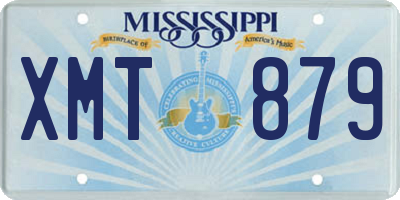 MS license plate XMT879