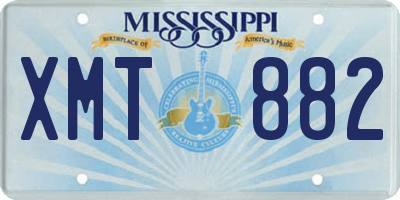 MS license plate XMT882