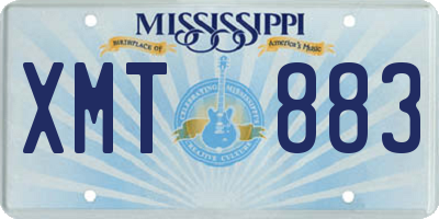 MS license plate XMT883