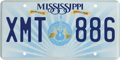 MS license plate XMT886