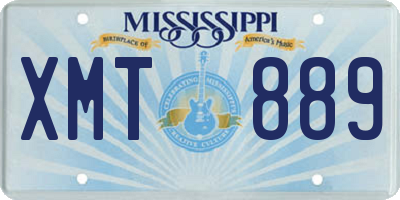 MS license plate XMT889
