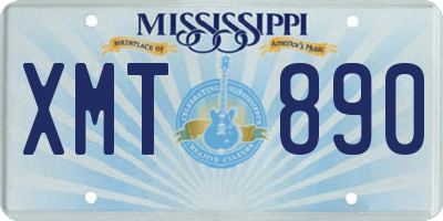 MS license plate XMT890