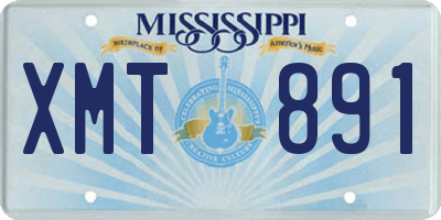 MS license plate XMT891