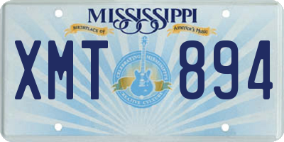 MS license plate XMT894