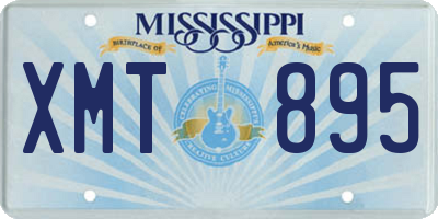 MS license plate XMT895