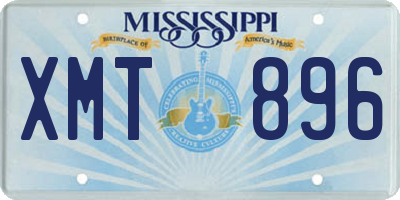 MS license plate XMT896