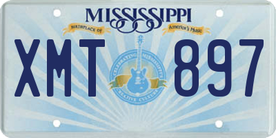 MS license plate XMT897
