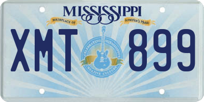 MS license plate XMT899