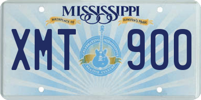 MS license plate XMT900