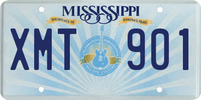 MS license plate XMT901