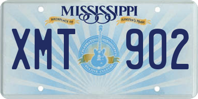 MS license plate XMT902