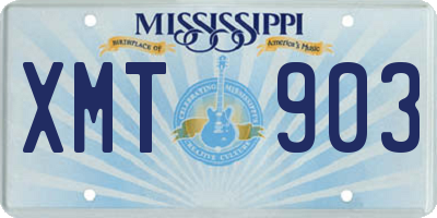 MS license plate XMT903
