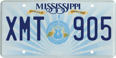 MS license plate XMT905