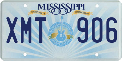 MS license plate XMT906