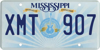 MS license plate XMT907