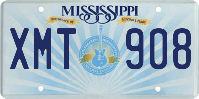 MS license plate XMT908