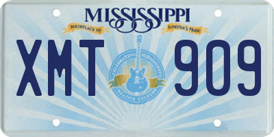 MS license plate XMT909