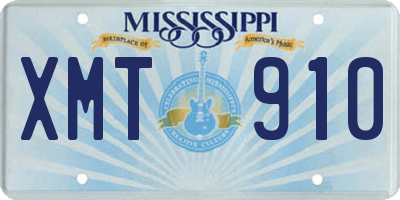 MS license plate XMT910
