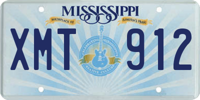 MS license plate XMT912
