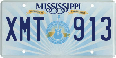 MS license plate XMT913