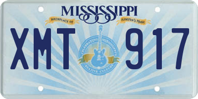 MS license plate XMT917