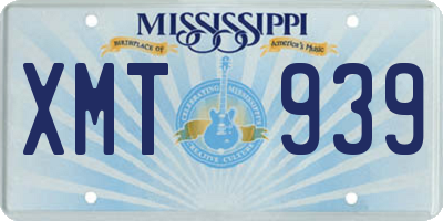 MS license plate XMT939