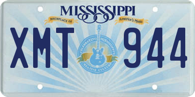 MS license plate XMT944