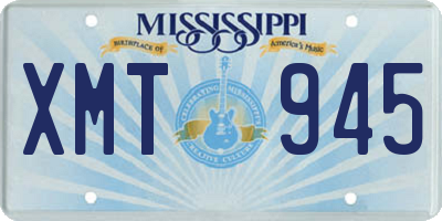 MS license plate XMT945