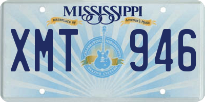 MS license plate XMT946