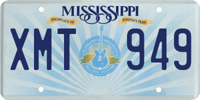 MS license plate XMT949