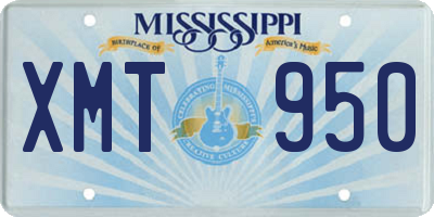 MS license plate XMT950