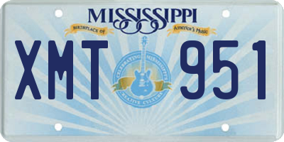 MS license plate XMT951