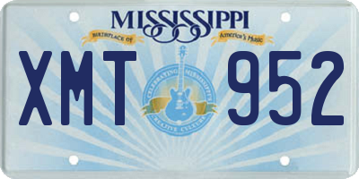 MS license plate XMT952