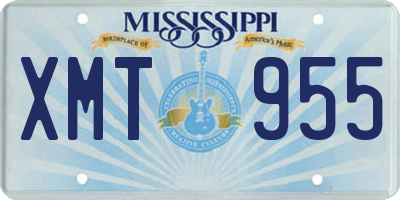 MS license plate XMT955