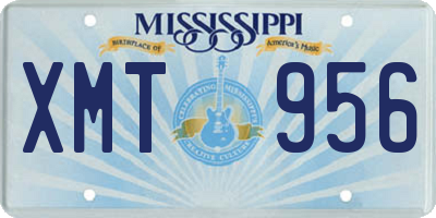 MS license plate XMT956