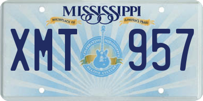 MS license plate XMT957