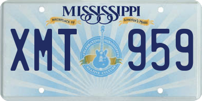 MS license plate XMT959