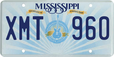 MS license plate XMT960