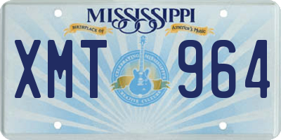 MS license plate XMT964
