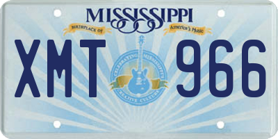 MS license plate XMT966