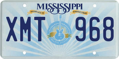 MS license plate XMT968