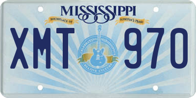 MS license plate XMT970