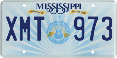 MS license plate XMT973