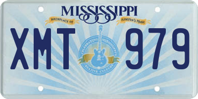 MS license plate XMT979