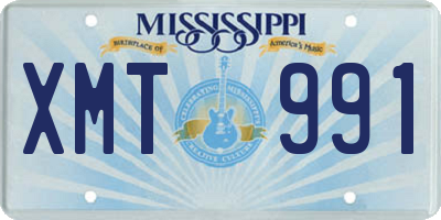 MS license plate XMT991